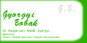 gyorgyi bobak business card