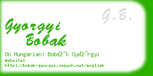 gyorgyi bobak business card